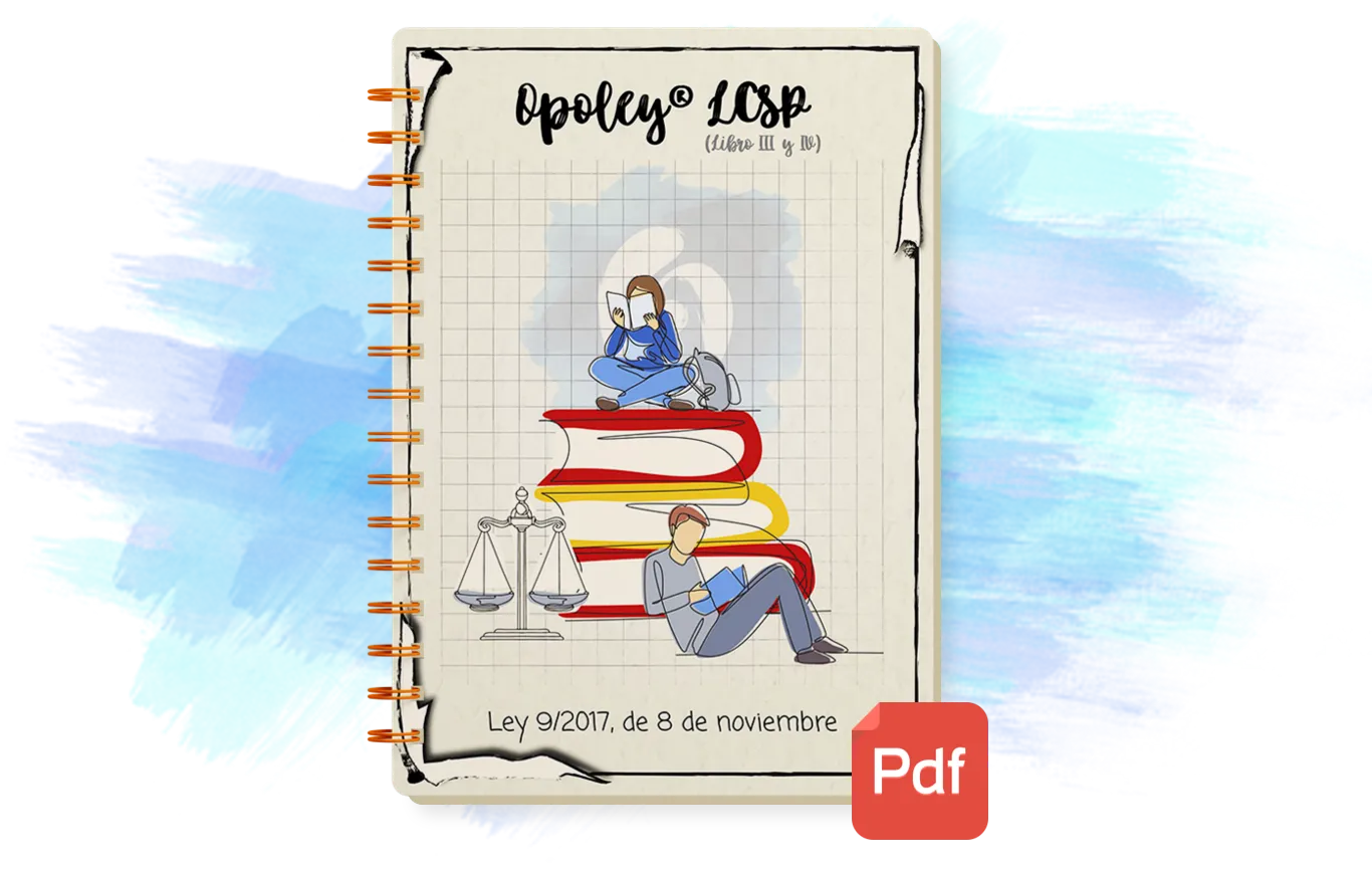 Imagen de muestra del Opolibro III y IV de la Opoley LCSP