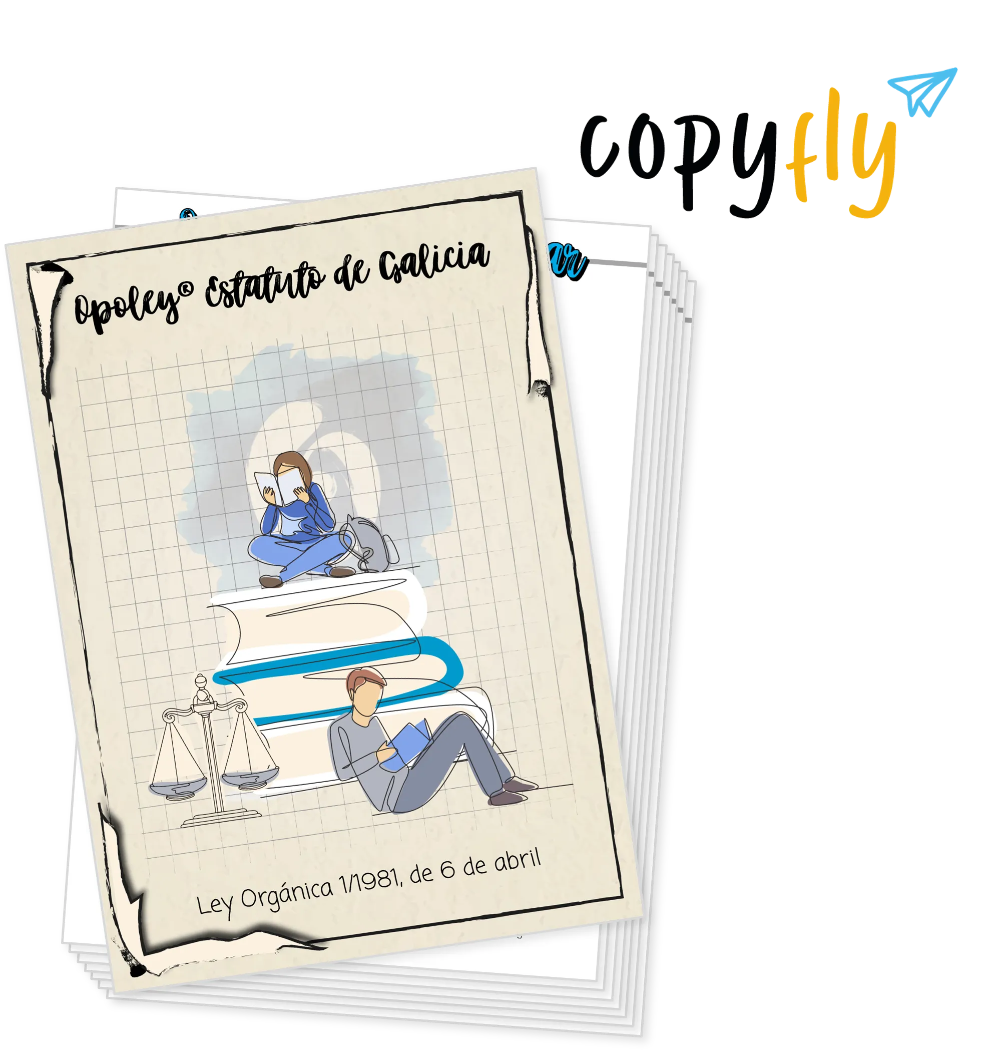 Imagen de muestra de Copyfly y la Opoley Estatuto de Galicia