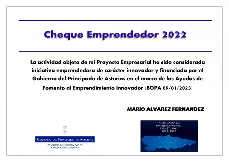 Foto de publicidad Cheque Emprendedor