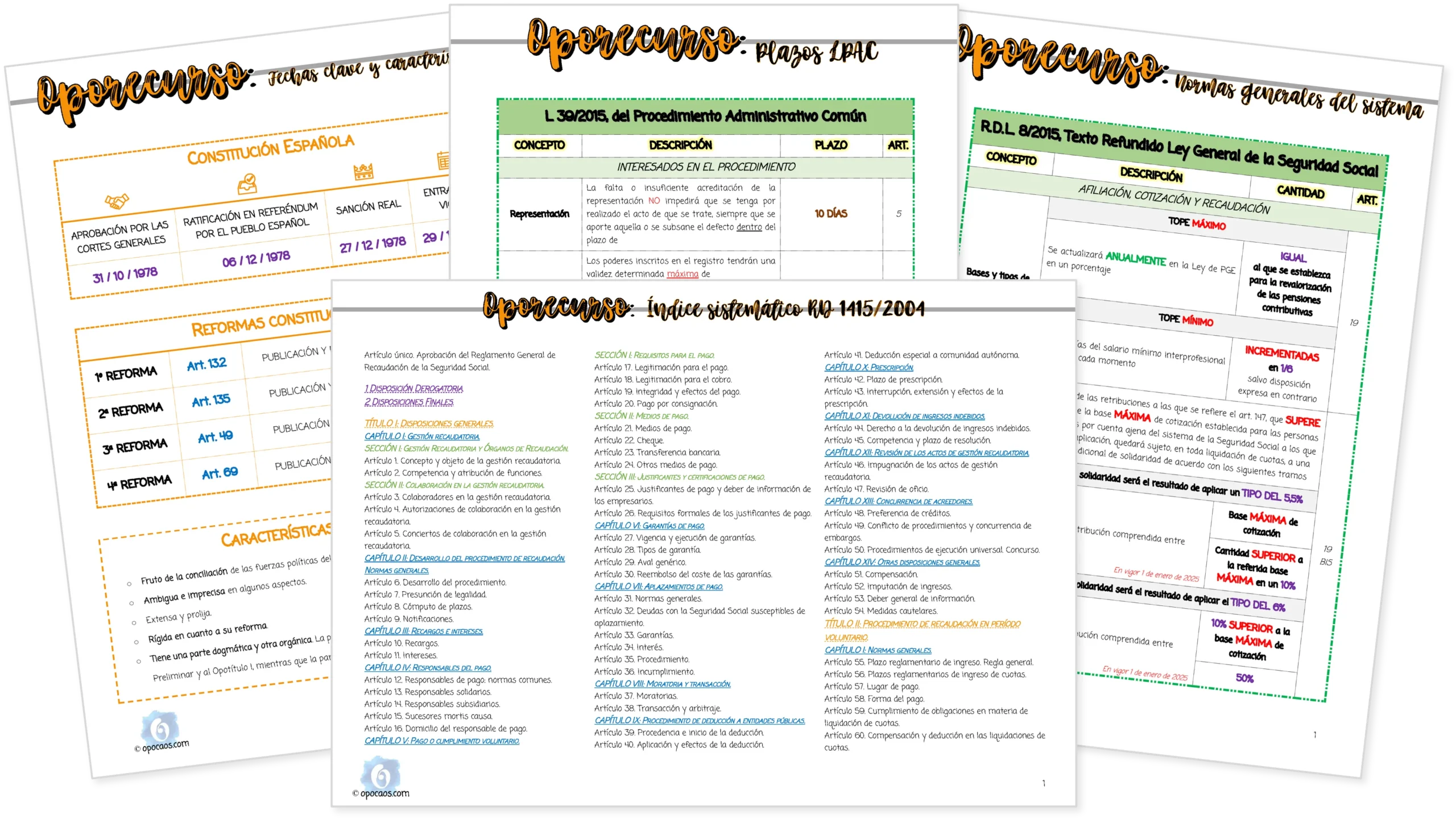Imagen de muestra de los Oporecursos del Pack Administrativo Seg. Social