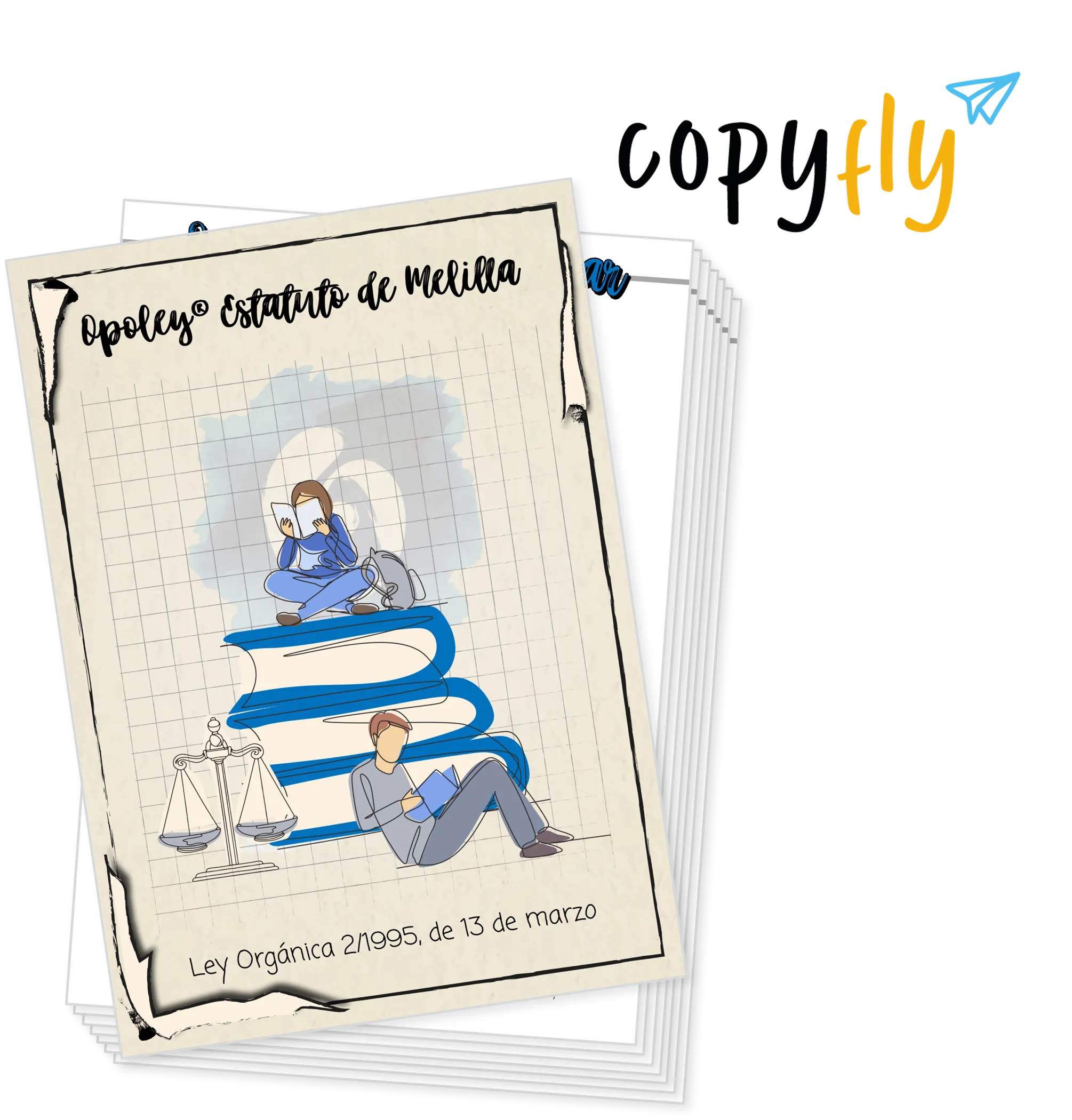 Imagen de muestra de Copyfly y la Opoley Estatuto de Melilla