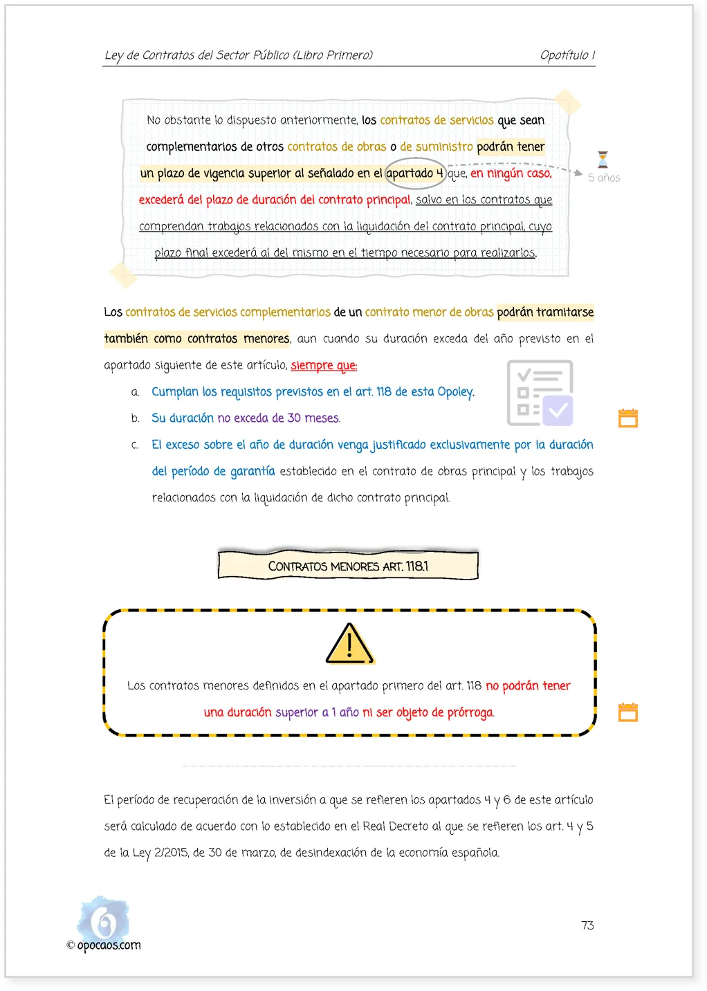 Imagen de muestra de una página de la Opoley LCSP