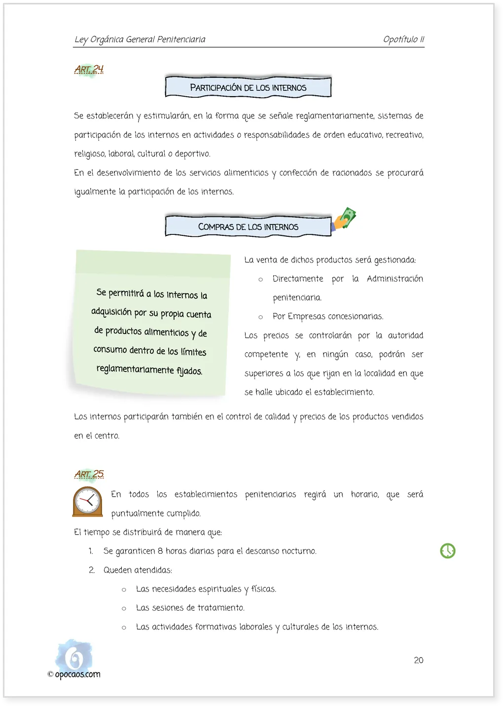 Imagen de muestra de una página simple de la Opoley LOGP