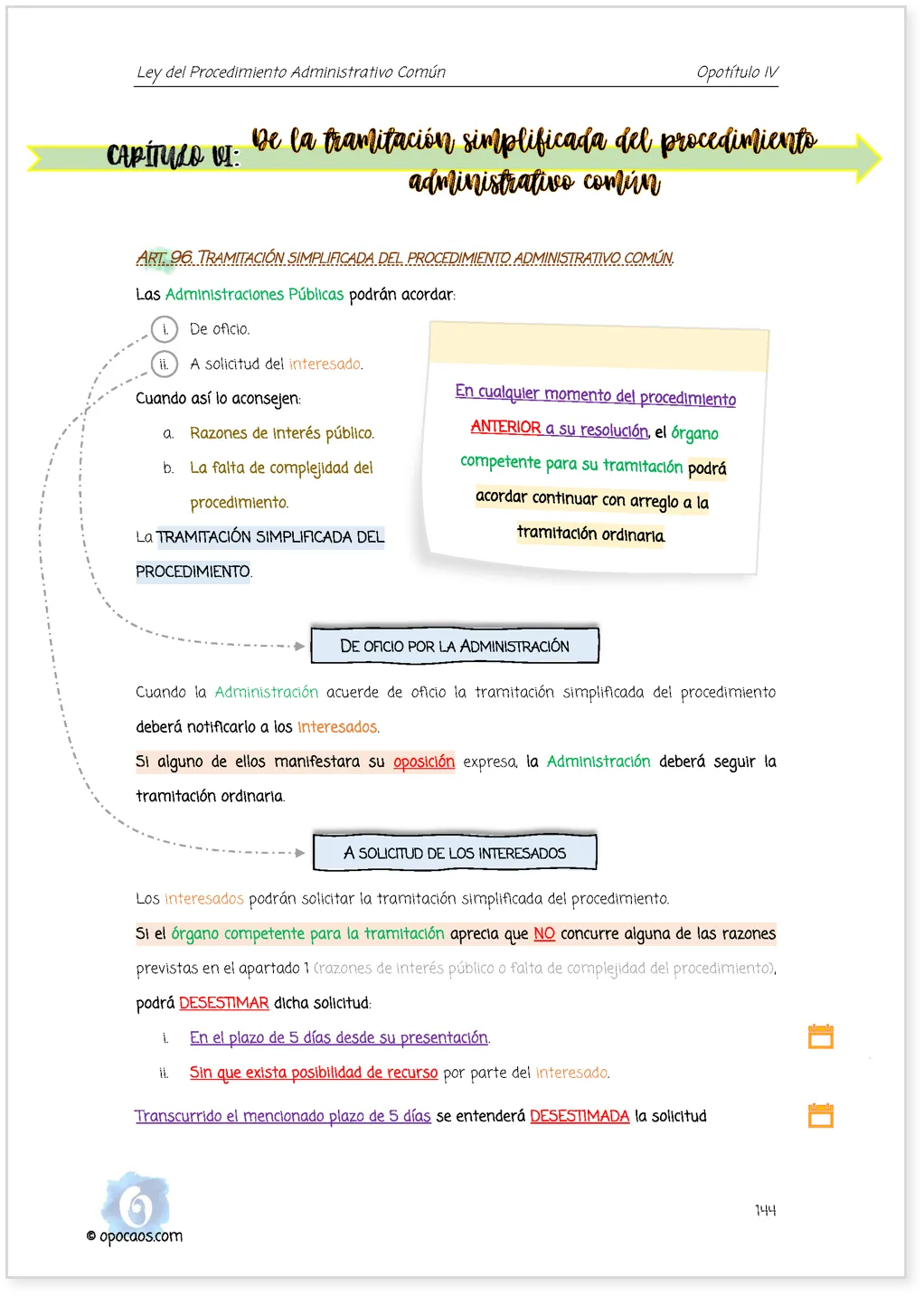 Imagen de muestra de una página de la Opoley LPAC