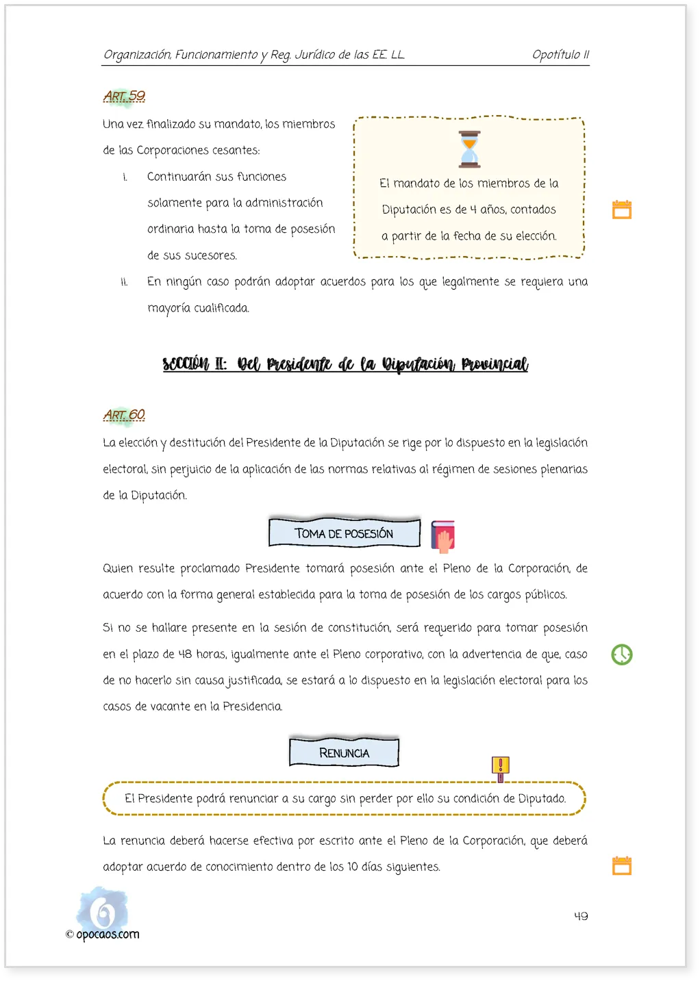 Imagen de muestra de una página simple de la Opoley ROF