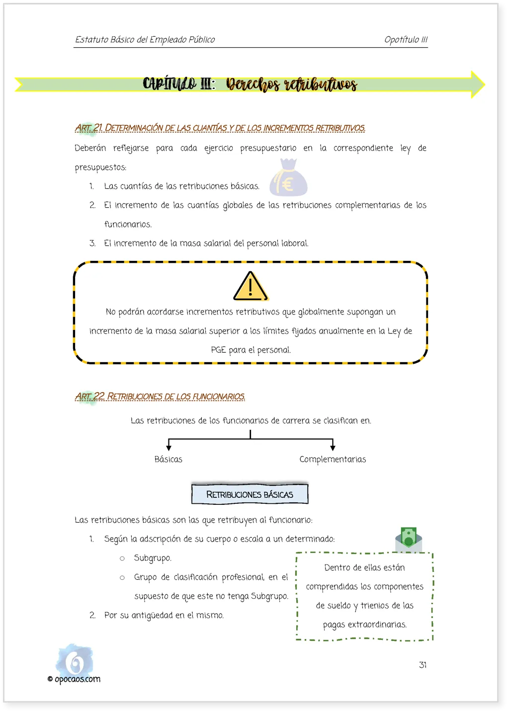 Imagen de muestra de una página simple de la Opoley TREBEP