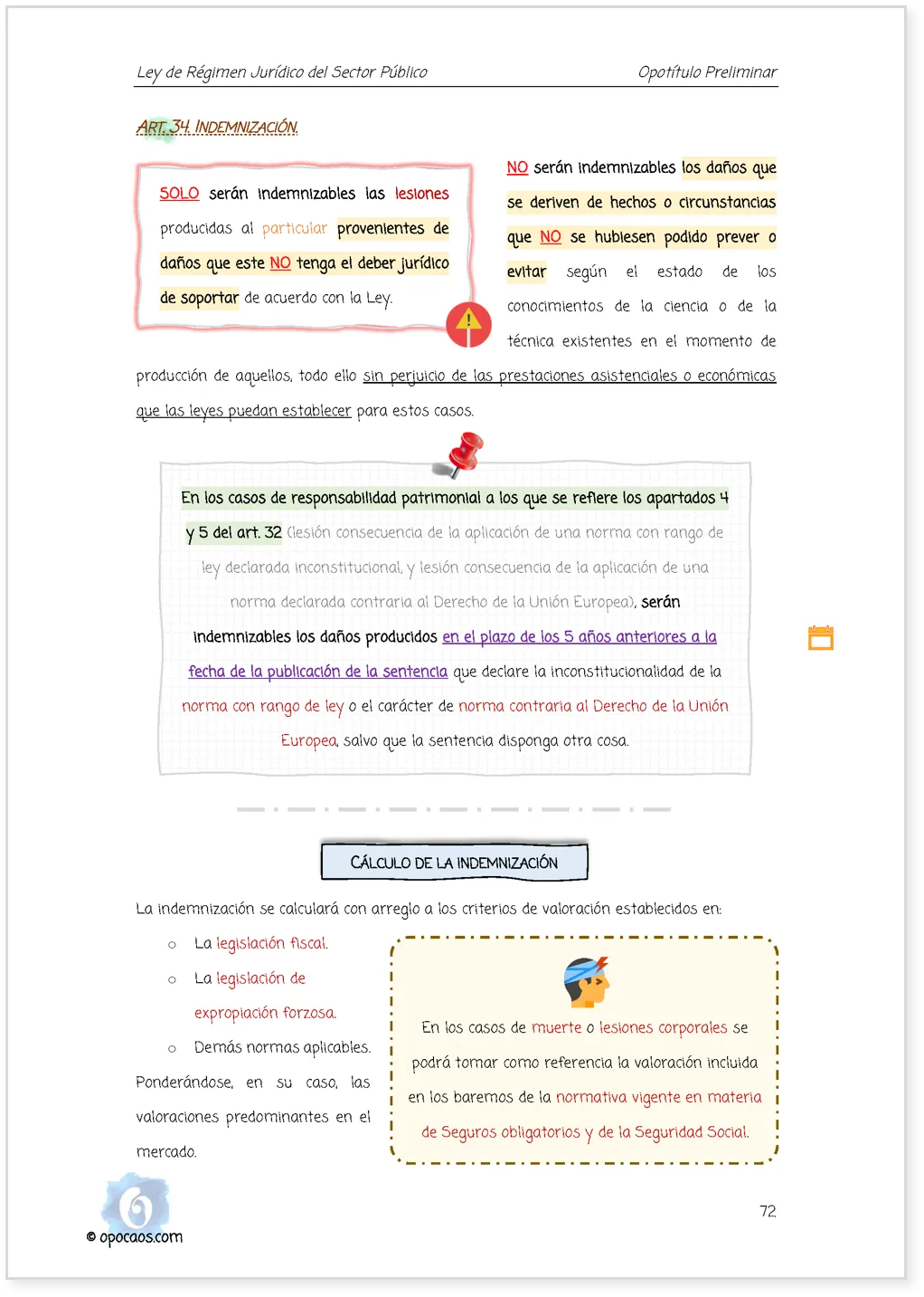 Imagen de muestra de una página de la Opoley LRJSP