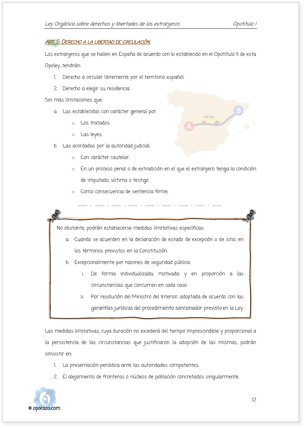 Imagen de muestra de una página simple de la Opoley LOEX