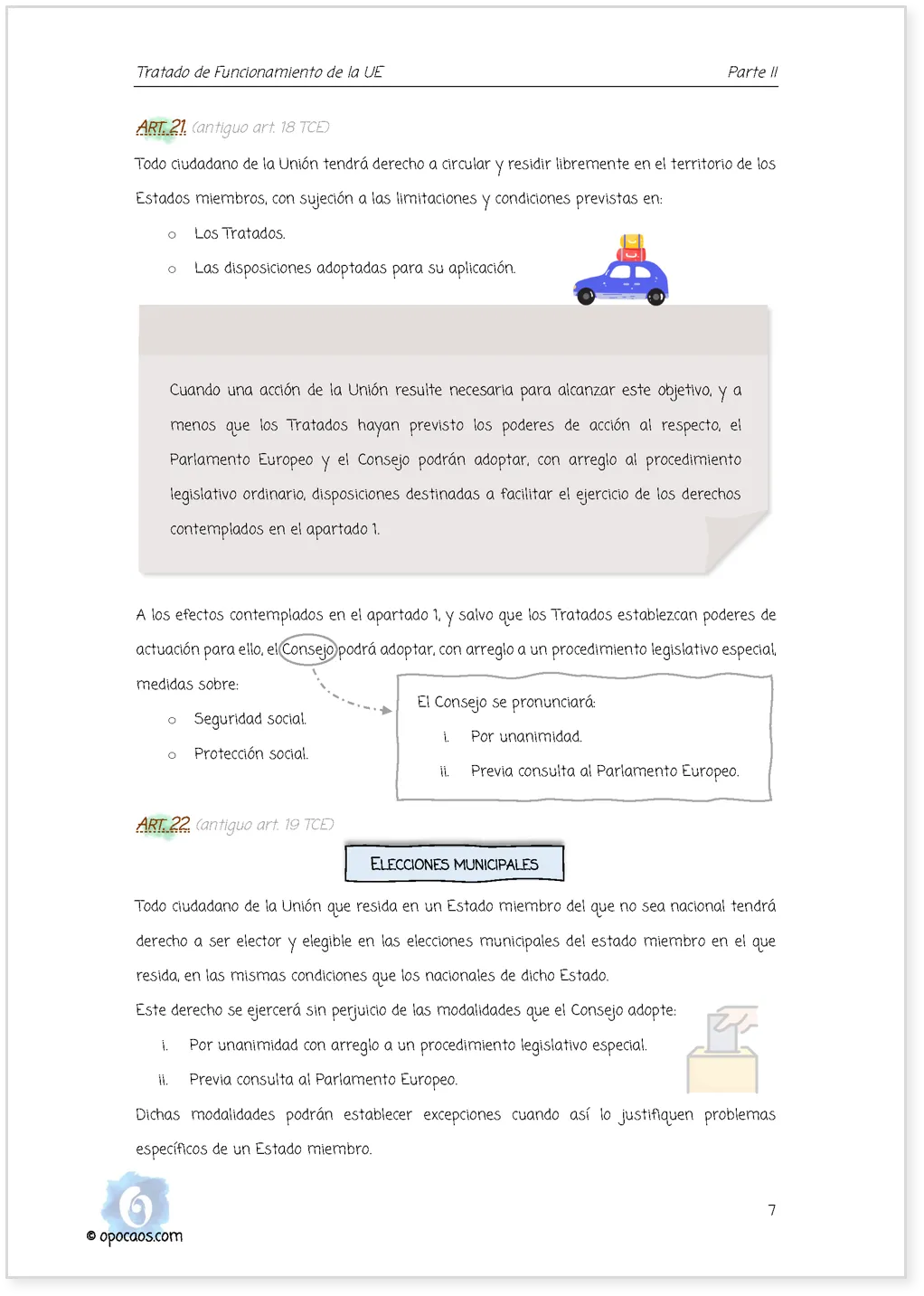 Imagen de muestra de una página simple de la Opoley TFUE