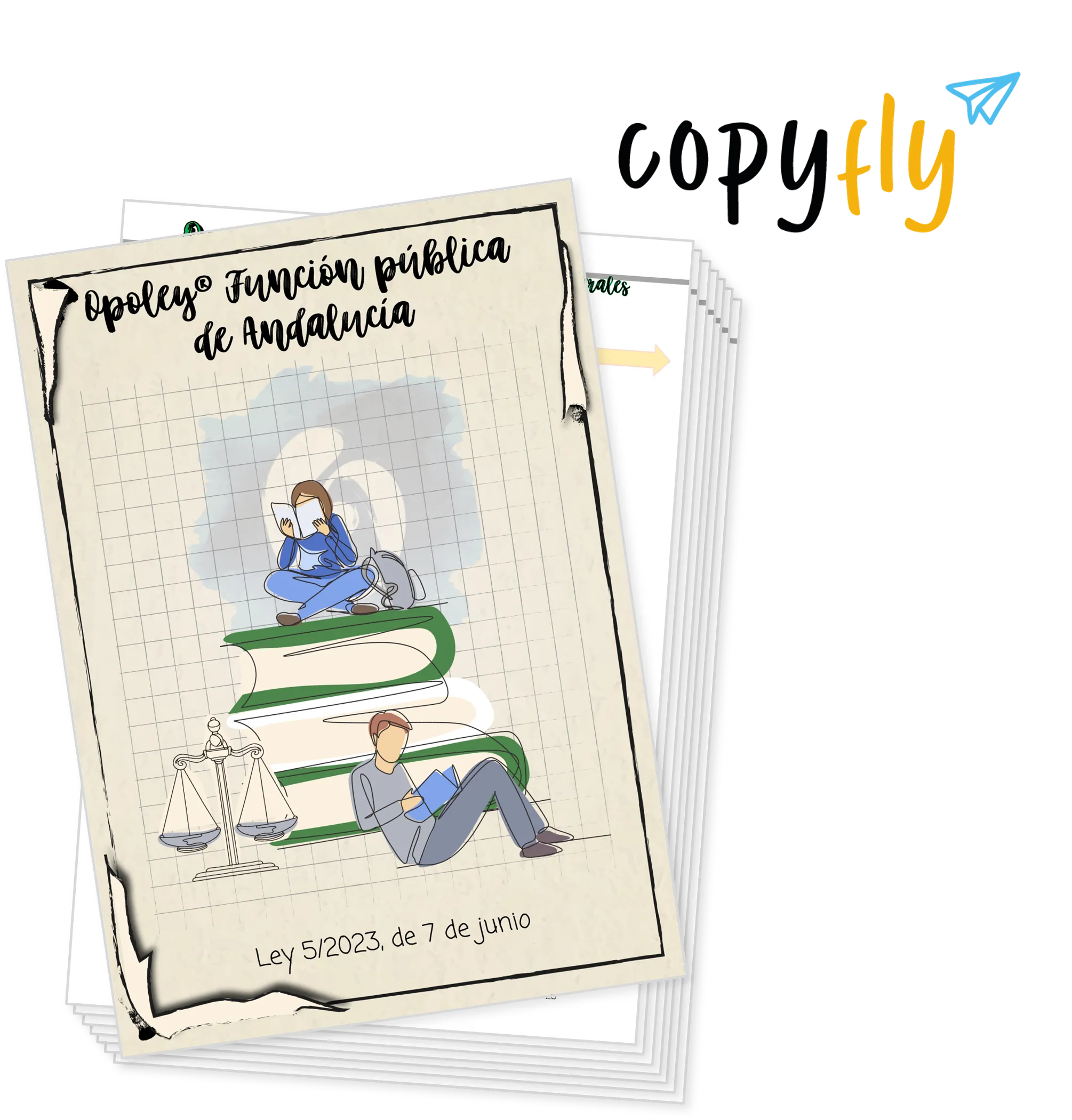 Imagen de muestra de Copyfly y la Opoley Función Pública de Andalucía