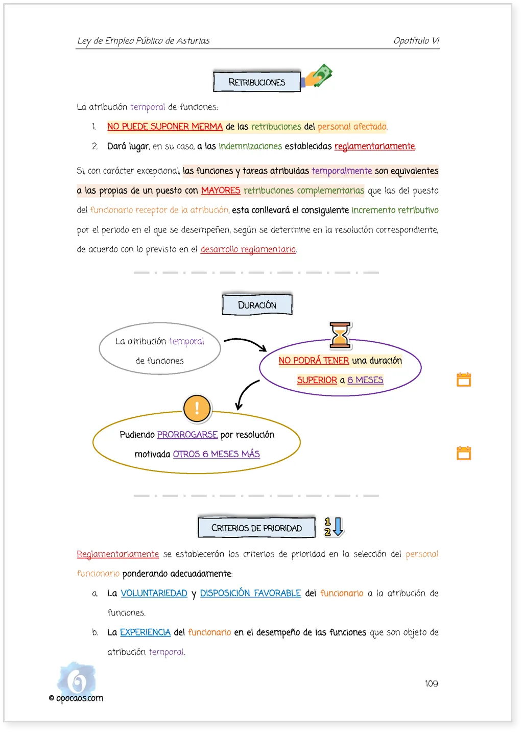 Imagen de muestra de una página de la Opoley Empleo Público de Asturias