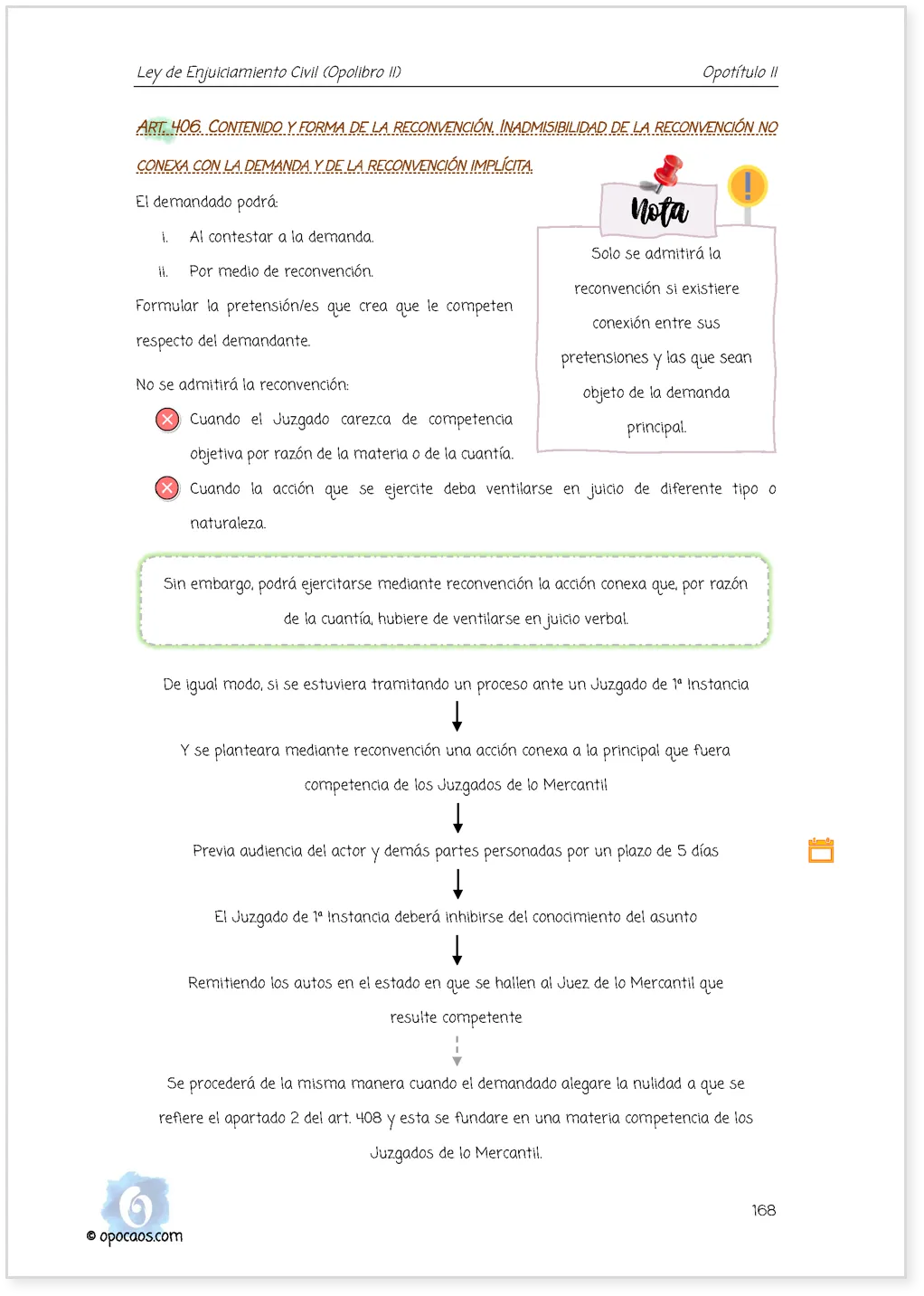 Imagen de muestra de una página simple de la Opoley LEC